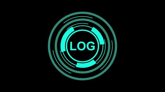 System LOG File Interface in 4K Resolution with Real-Time Event Tracking on Dark Background.