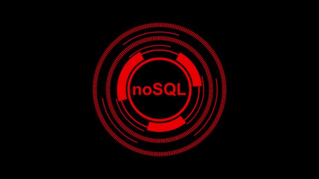 Futuristic HUD Interface Featuring the Word NO SQL in a Digital Financial Leadership Design.4K Resolution with Real-Time Event Tracking on Dark Background.