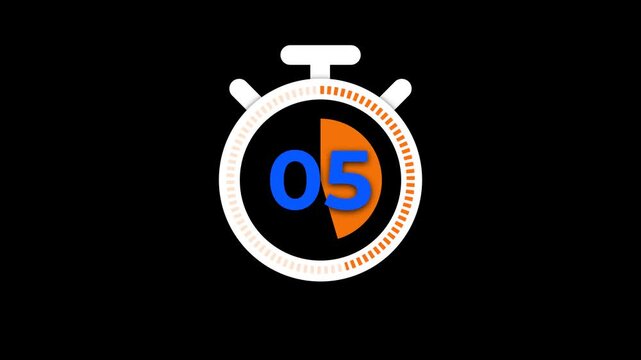 Dual number Stopwatch Animation Counting Eleven Seconds on Green Screen Stopwatch animation counting eleven seconds for sprint timing with alpha channel in 4K