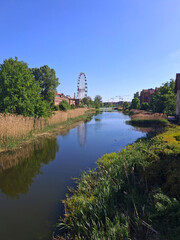 Fototapeta premium Kanał na Stępce - canal in the center of Gdańsk, Poland