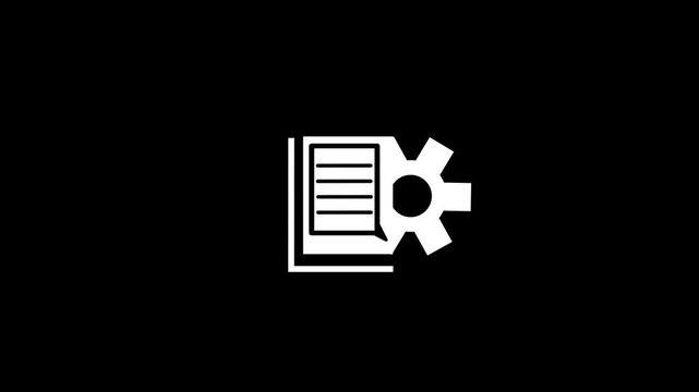 Engineering development and innovation technology icon.Symbol, clip art, illustration, vector, industry sign black background.