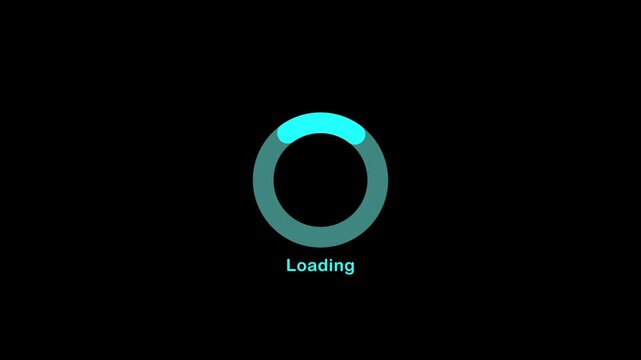Circle loading animation beautiful circle loading icon animation.Circle Loading icon animation on black transparent background.