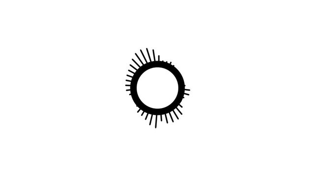 White microphone icon and sound wave visualization on white background.microphone, icon, sound wave, audio, voice, recording, waveform, equalizer, digital, technology, communication.