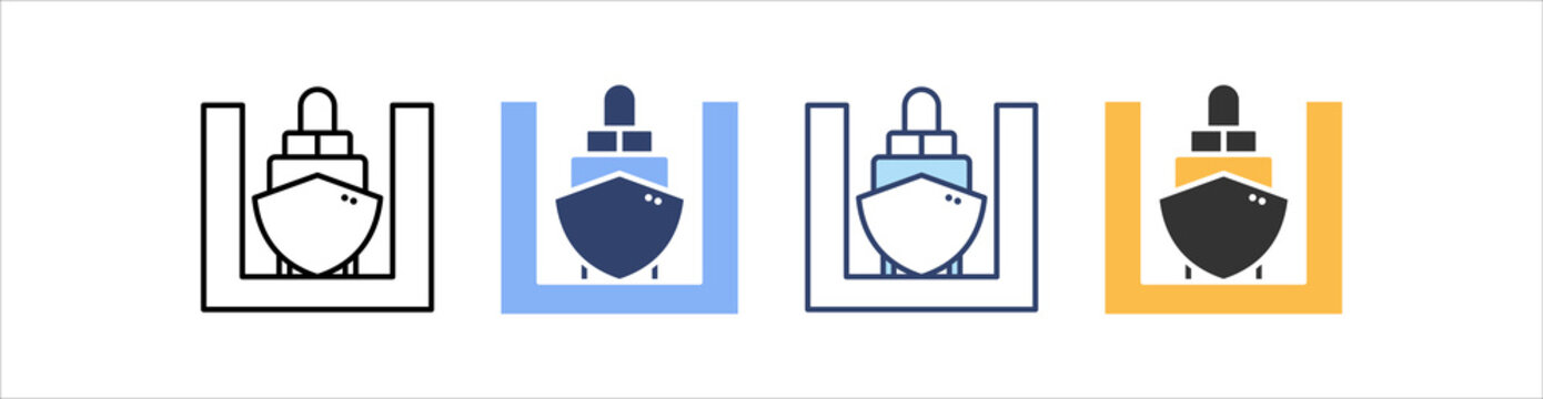 Dry Docking Icon Set Multiple Style Collection