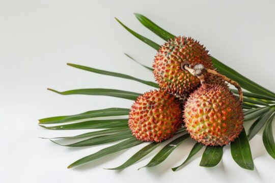pulasan (Nephelium mutabile), tropical fruit, close-up of fruit, macro photography, fresh fruit