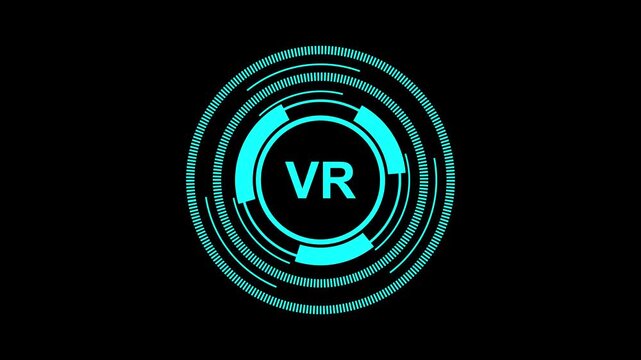 Futuristic VR Interface with Immersive Reality Elements in Ultra HD.4k animation motion graphics video.