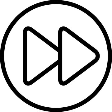 Minimalist Skip Backward and Rewind Icon in Circle, Previous Track Media Control UI Symbol, Vector Illustration