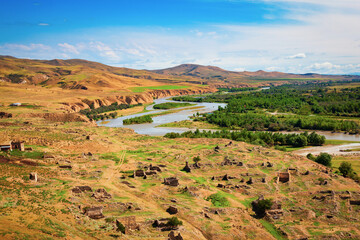 Uplistsikhe ancient rock town in Georgia © saiko3p