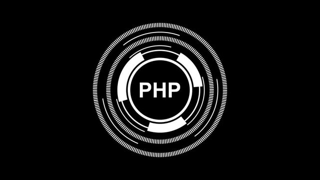 PHP &ndash; Futuristic HUD Interface Representing Dynamic Web Power and Backend Control