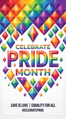 Obraz premium Celebrate Pride Month Rainbow Heart