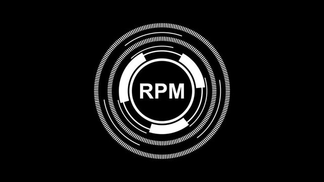 RPM &ndash; Futuristic HUD Interface Representing Speed, Motion, and Mechanical Precision