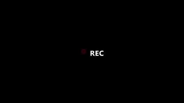 REC recording indicator symbol for live video streaming and broadcasting status display. Modern graphic element for digital content creation.