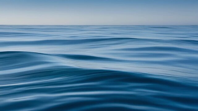 Firefly gentle ocean wave ripple clear sky with serene blue water and endless calm horizon evoking calm and ripple filled sky