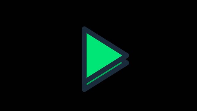 Play button modern vector graphic for media player control, web design, or digital application interface and user experience.