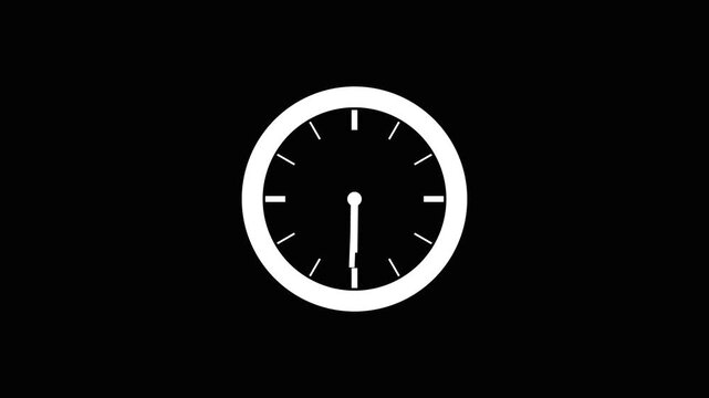 abstract analog clock animation background.4k video