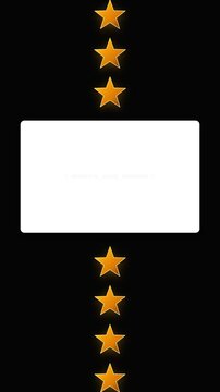 Vertical Golden Stars Rating Layout - 4K Review UI with Negative Space