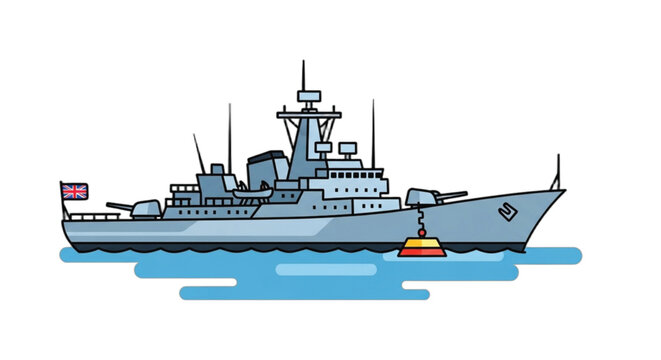 Large Military Warship Naval Vessel Ocean.