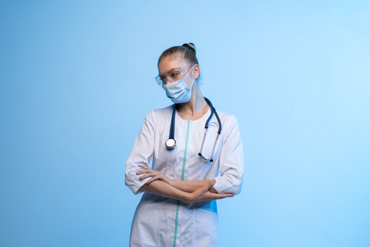 Healthcare professional feeling tired and overwhelmed from work