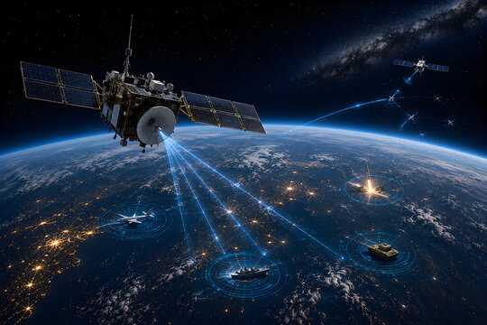 Space Based Surveillance Satellite Network Monitoring Global Operations