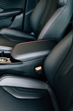 Front seats and armrest between them