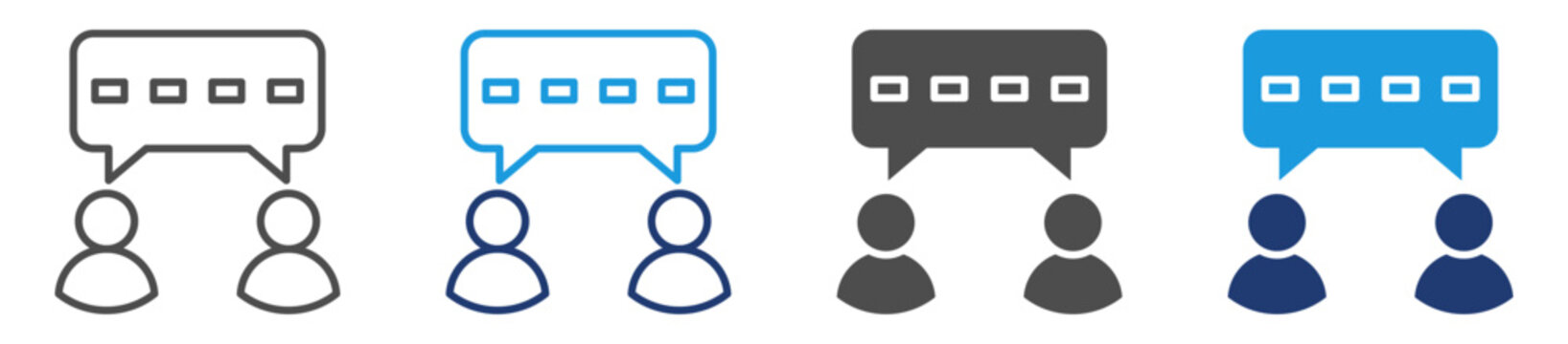 internal communication multiple style icon set