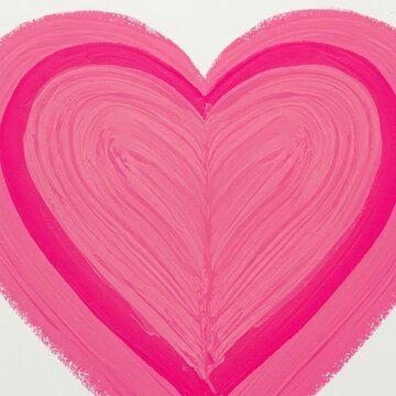 Abstract pink chalk pastel rubbing texture featuring multiple overlapping heart shapes on white paper background, textured, love, creative
