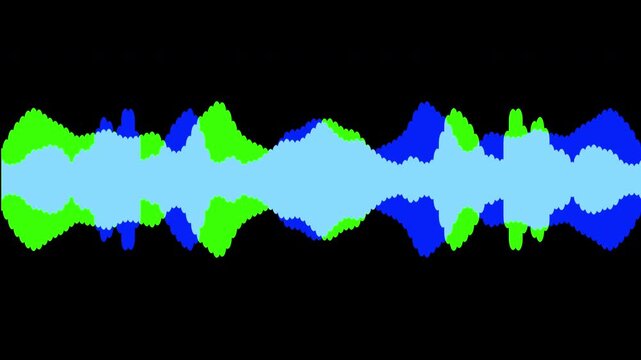 Colorful audio waveform spectrum animation.Spectrum audio animation, Wave form Audio Isolated on background. Audio spectrum wave effect, waveform beats.