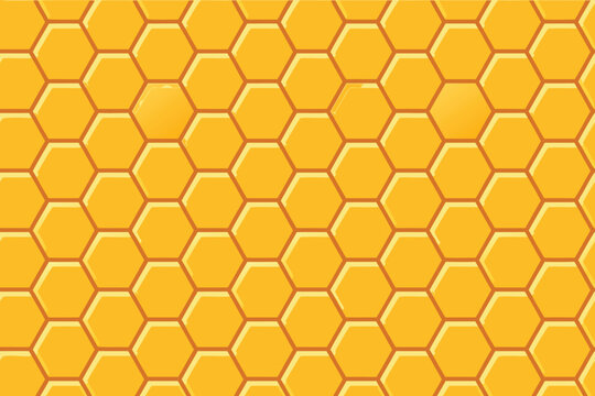 Seamless Honeycomb Grid Background with Hexagonal Abstract Repeating Pattern Texture, Simple Flat Vector Illustration for Modern Geometric Wallpapers Graphic Design and Web Website Elements