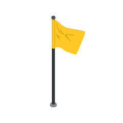 Yellow Soccer Corner Flag Isolated Vector Illustration © yusuf asyari