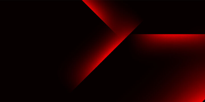 Dark geometric background with glowing red light accents and sharp diagonal shapes. Perfect for technology, gaming, or modern design themes.