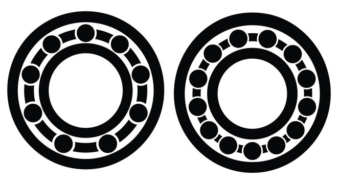 bearing cross section diagram silhouette mechanical engineering industrial technical circle ring ball component part machine assembly