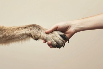 Fototapeta premium Sloth hand shaking leg human electronics hardware.