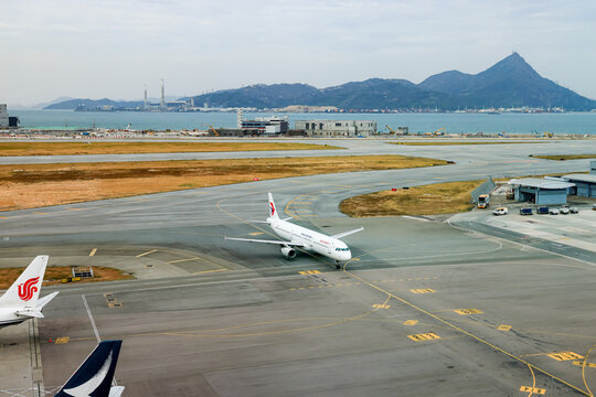 The Airbus A321 fleet of China Eastern Airlines operated at Hong Kong International Airport.