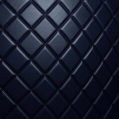 Naklejka premium Deep navy blue material features a luxurious diamond quilted pattern for upholstery