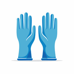 Fototapeta premium Pair of Blue Disposable Gloves