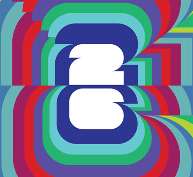 Colorful design patterns for sports event of 2026 year