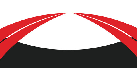 Fototapeta premium abstract black red dynamic curve background.