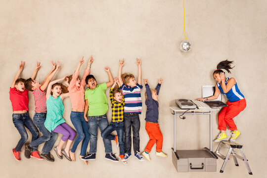 Children dancing at school fete