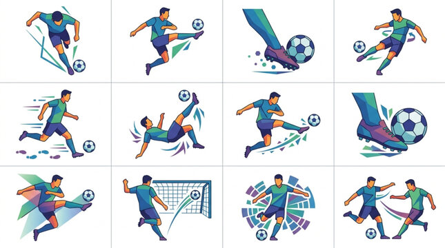 Dynamic Soccer Player Action Montage.