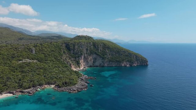 Amazing drone video of the beach of Dh&euml;rmi in Southern Albania