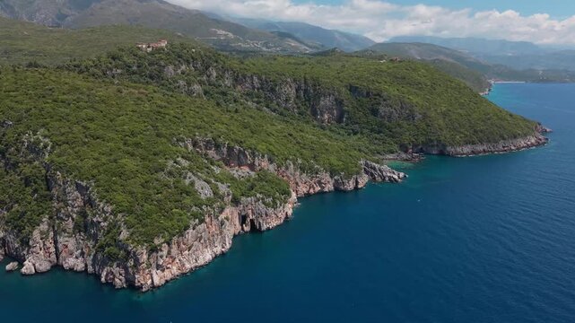 Amazing drone video of the beach of Dh&euml;rmi in Southern Albania
