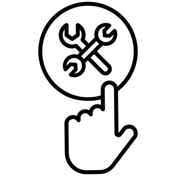 Workshop address icon vector set. Service station address Illustration sign collection. Directions to the workshop symbol. Fix logo.
