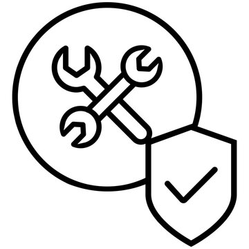 Quality guarantee icon vector. Warranty on work Illustration sign. Verified service station symbol. Verified workshop logo.