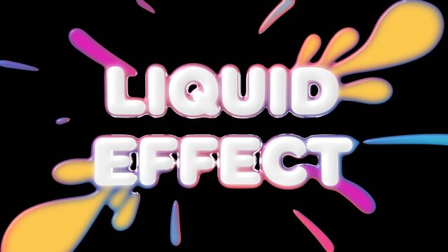 Colorful Liquid Text Animation