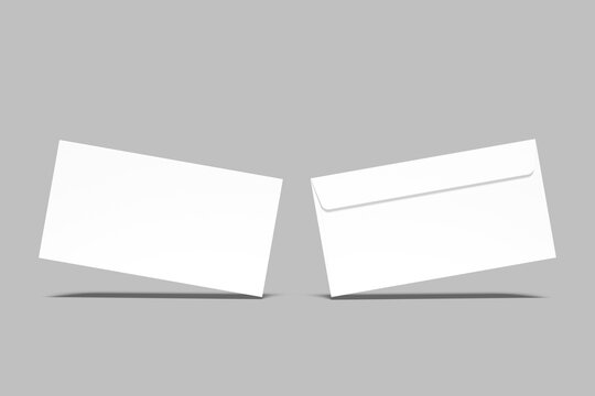 Envelope Design White Blank Mockup