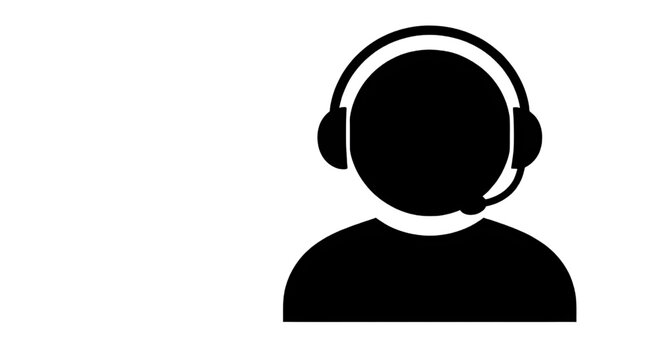 customerservice, support, icon, silhouette, headset, operator, communication, helpdesk, assistance, callcenter, minimal, flatdesign, hotline, service, vector, illustration, isolated