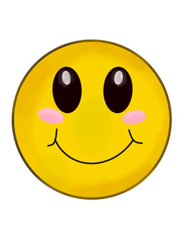happy blushing smiley face