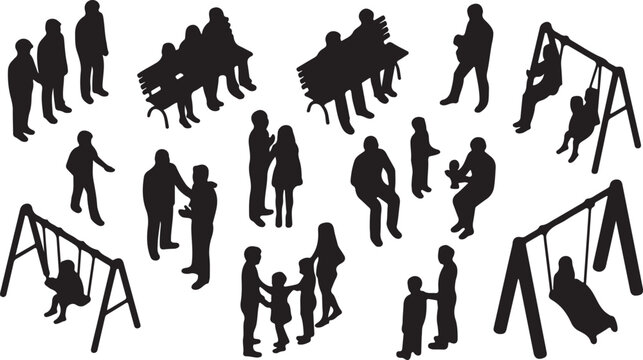 Elderly people using walking aid silhouette set collection. Senior pensioner people walking with walking aids vector silhouette.