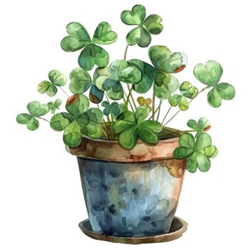 Clover in the pot geranium blossom planter.