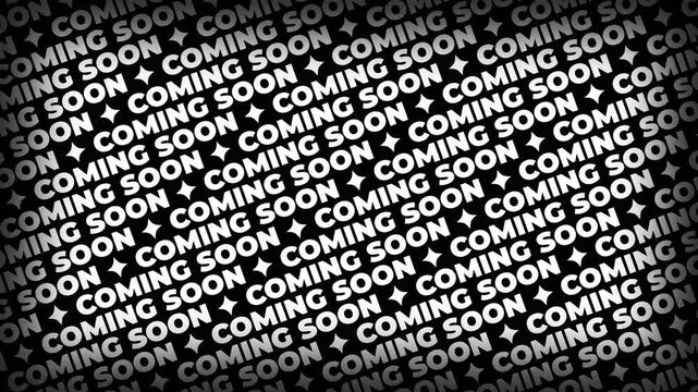 Coming Soon Kinetic Typography Loop - 4K 60FPS Brutalist Text Background